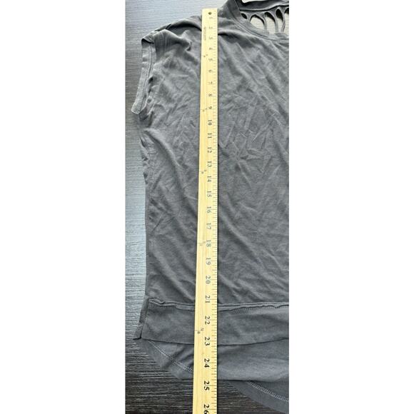 Mono B Open Back Sleeveless Shirt Size S Gray - Picture 4 of 6